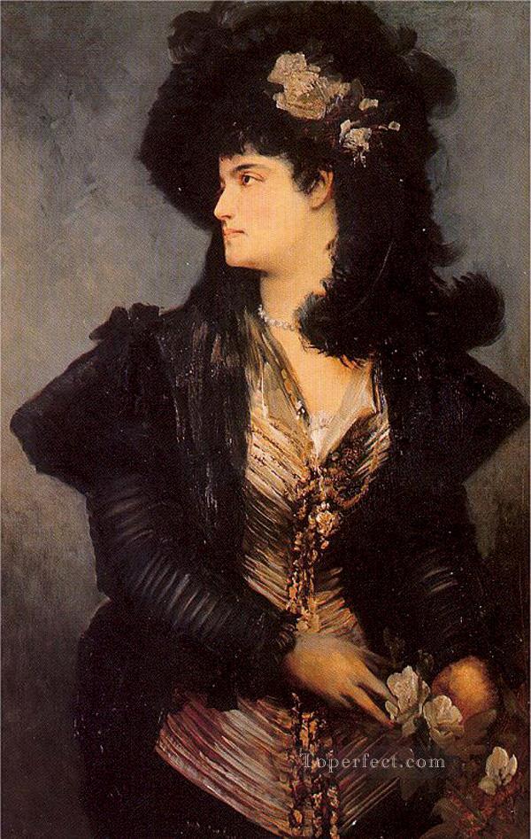 portrait of a lady Academic Hans Makart Oil Paintings